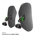 Smoke gray knee wind deflectors for VOGE CU525, 340 x 190 mm