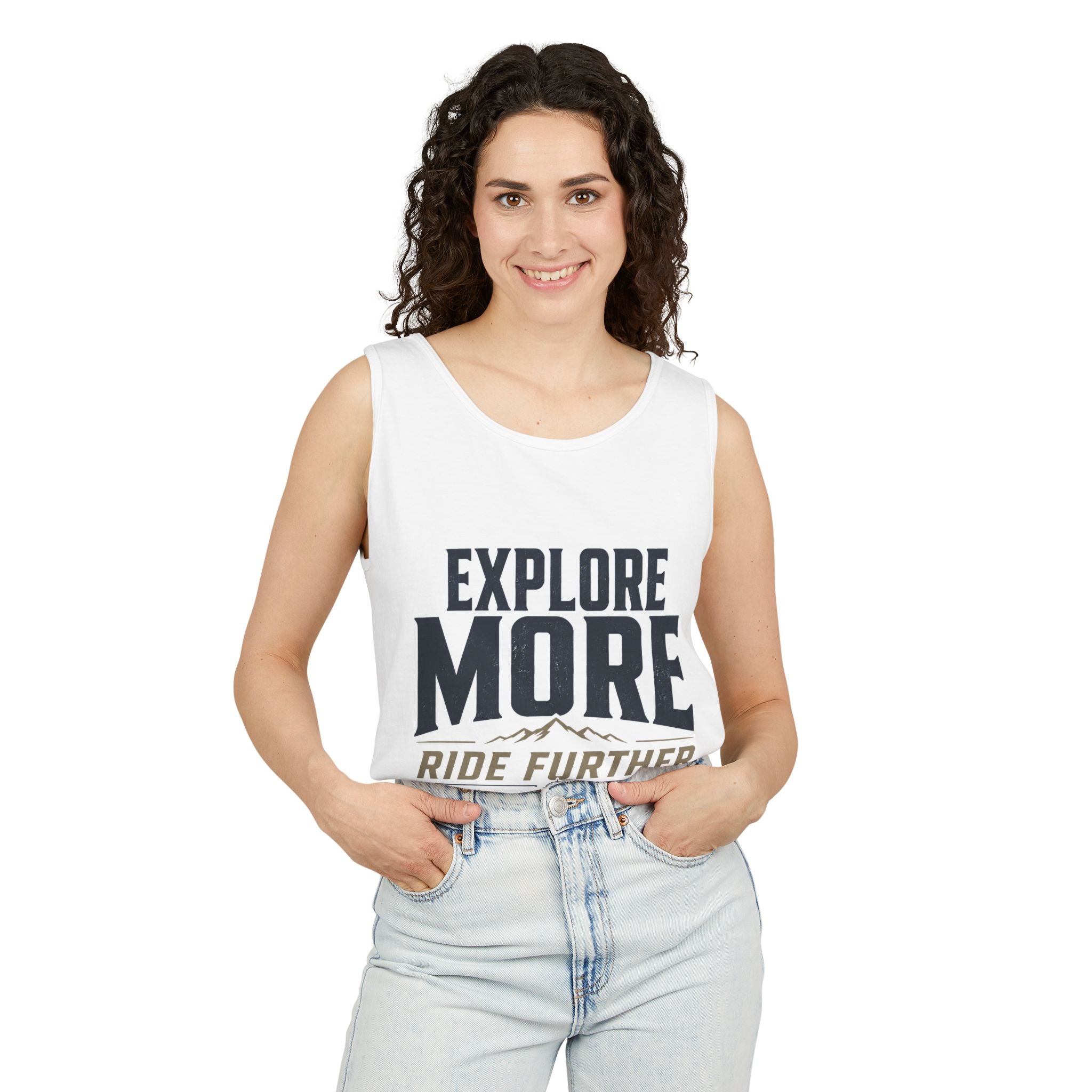 Explore More Ride Further Garment-Dyed Tank Top