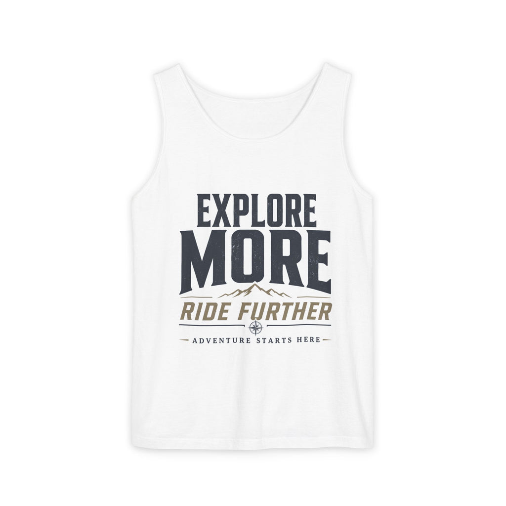 Explore More Ride Further Garment-Dyed Tank Top