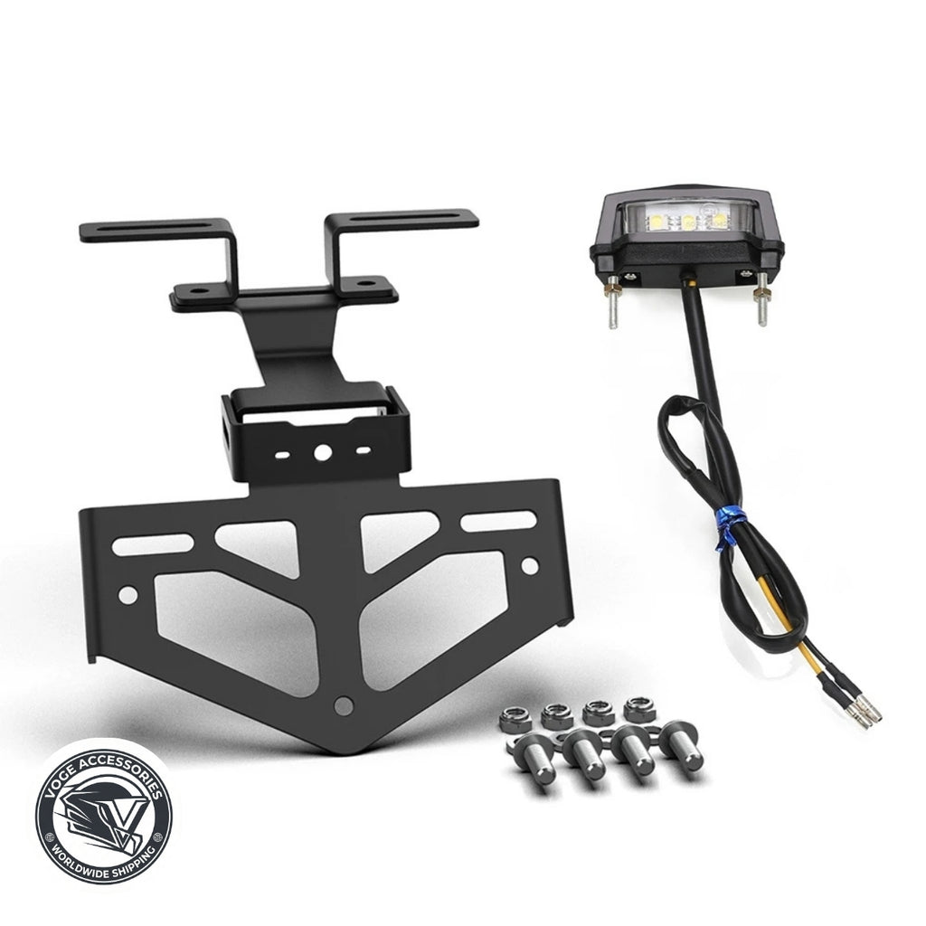 Tail tidy bracket with LED plate light, wiring and bolts for VOGE DS / DSX