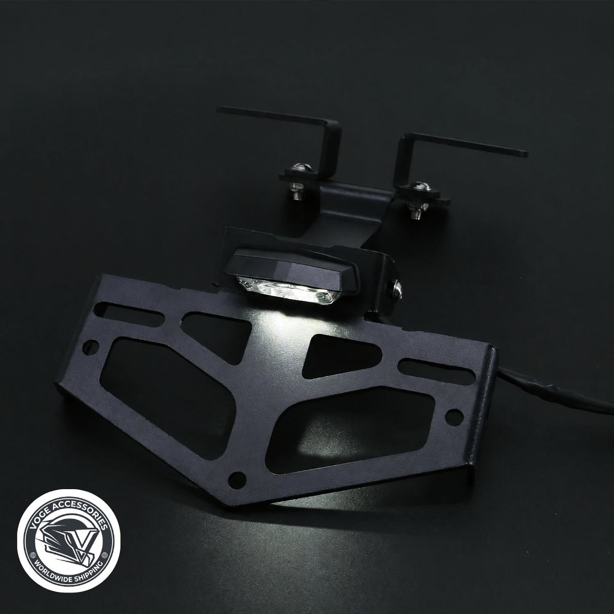 Motorcycle License Plate Holder Tail Tidy Bracket with LED Light for VOGE DS / DSX Models