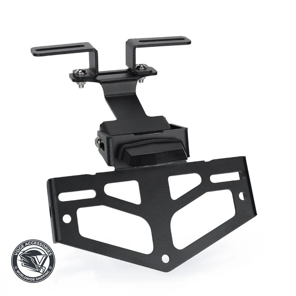 Tail tidy bracket with LED light mount, rear view