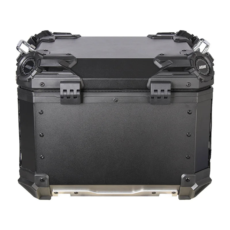 55L / 65L Aluminum Motorcycle Top Box – Waterproof Armor Rear Luggage with Backrest