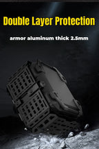 55L / 65L Aluminum Motorcycle Top Box – Folding Armor Rear Luggage with Backrest