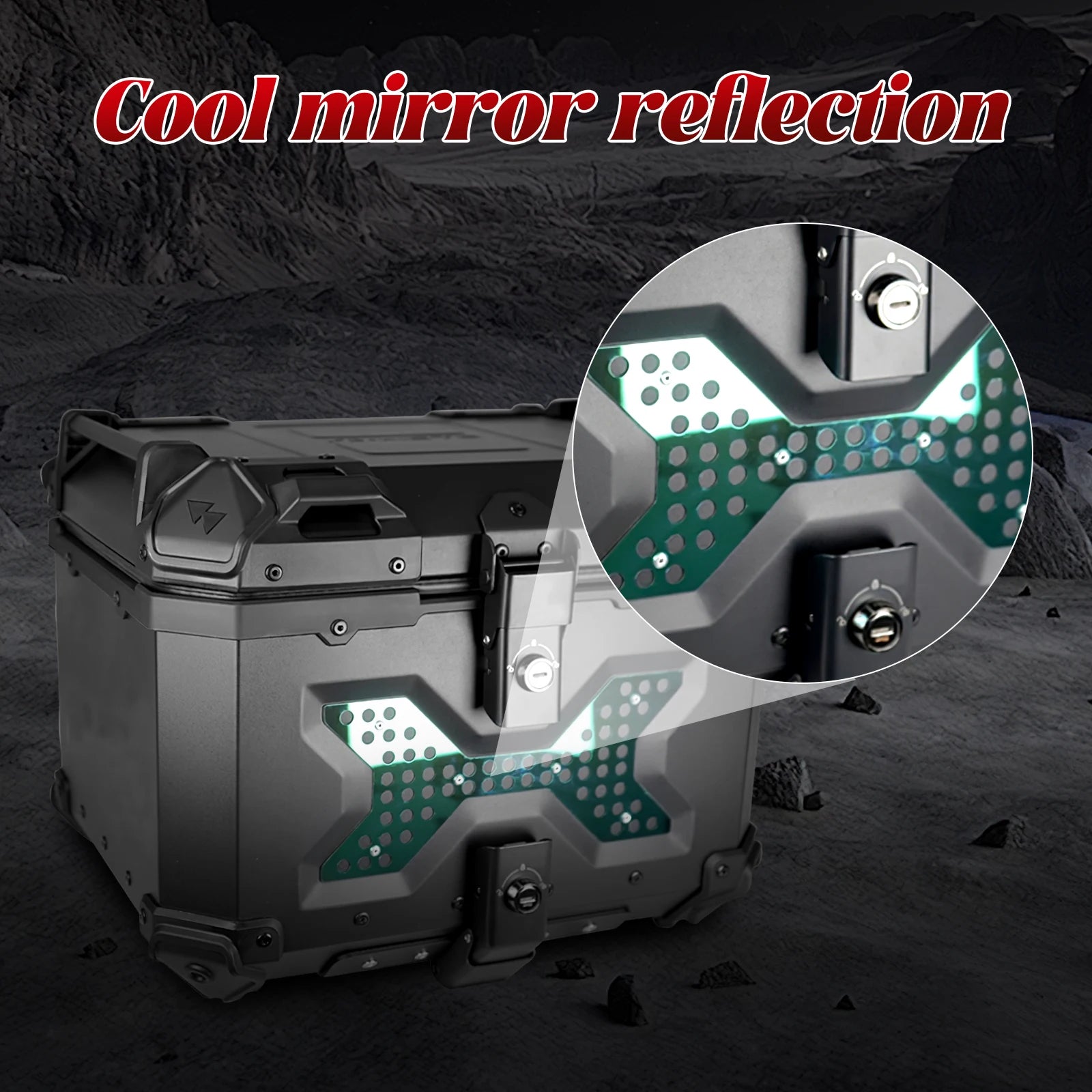 45L / 55L / 65L Aluminum Motorcycle Top Box – Universal Rear Luggage Case