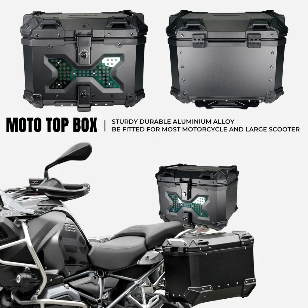 45L / 55L / 65L Βαλίτσα Αλουμινίου Μοτοσυκλέτας Top Box – Πίσω Μπαγκαζιέρα Γενικής Χρήσης