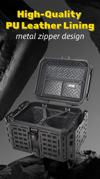 55L / 65L Aluminum Motorcycle Top Box – Folding Armor Rear Luggage with Backrest
