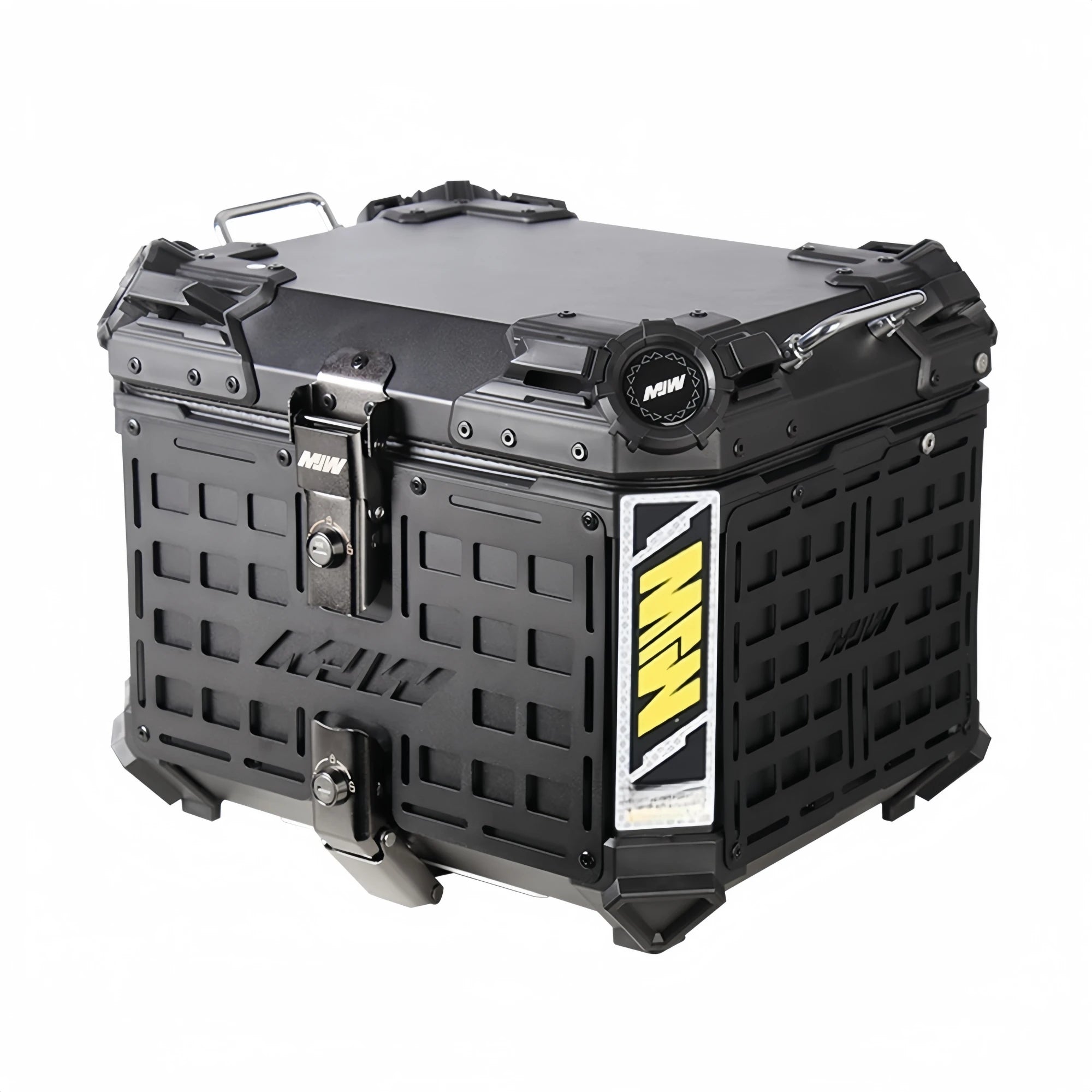 Bauletto posteriore per moto in alluminio da 55L/65L – Bagaglio posteriore impermeabile con schienale