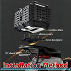 55L / 65L Aluminum Motorcycle Top Box – Folding Armor Rear Luggage with Backrest