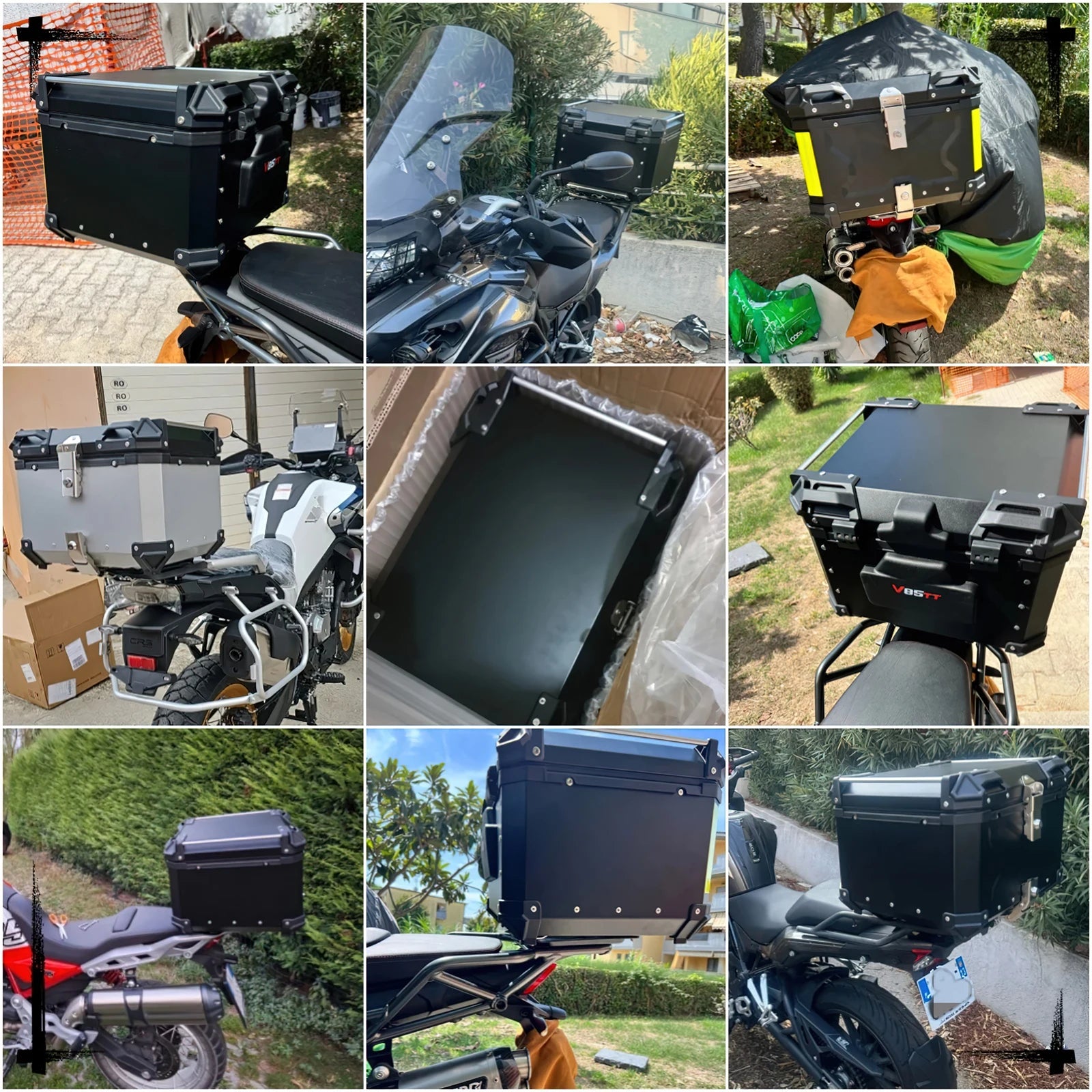 45L / 55L / 65L Aluminum Motorcycle Top Box – Universal Rear Luggage Case