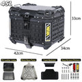 Top Case Moto en Aluminium 55L / 65L Étanche avec Dossier Passager