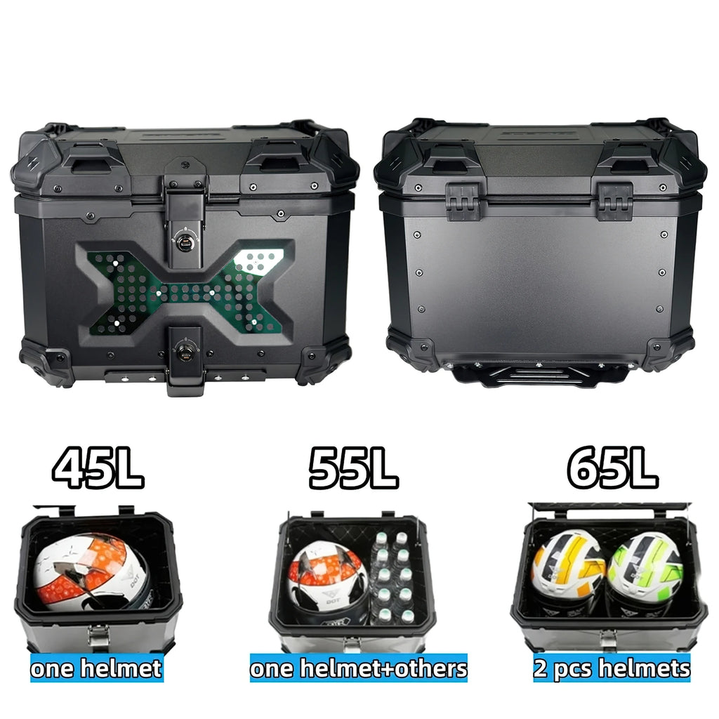 45L / 55L / 65L Βαλίτσα Αλουμινίου Μοτοσυκλέτας Top Box – Πίσω Μπαγκαζιέρα Γενικής Χρήσης