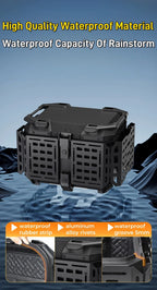 55L / 65L Aluminum Motorcycle Top Box – Folding Armor Rear Luggage with Backrest