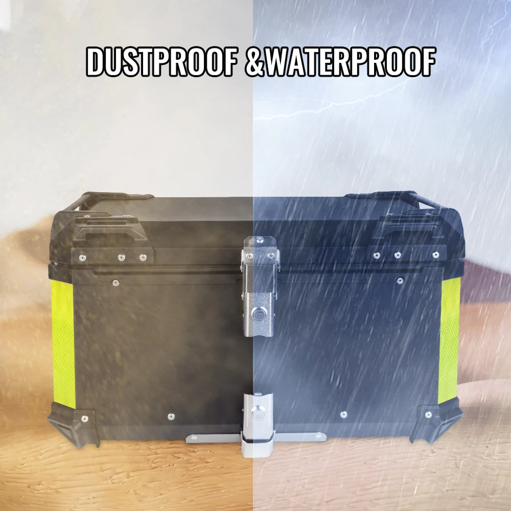 45L / 55L / 65L Motorcycle Top Box - Aluminum or ABS Waterproof Rear Trunk