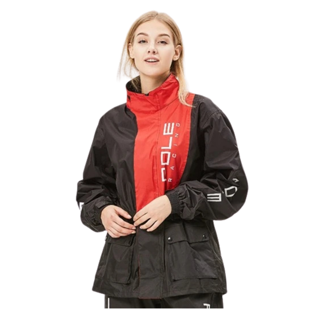 POLE Waterproof Reflective Motorcycle Rain Suit Jacket & Pants Set