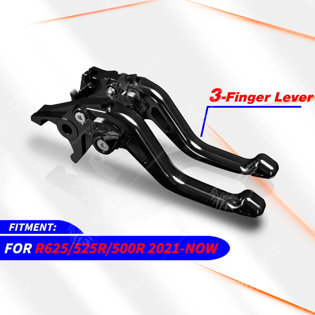All black short brake and clutch lever set, VOGE R625 fitment