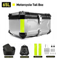 Bauletto posteriore per moto in alluminio da 65 litri - Baule posteriore impermeabile con attacco a sgancio rapido