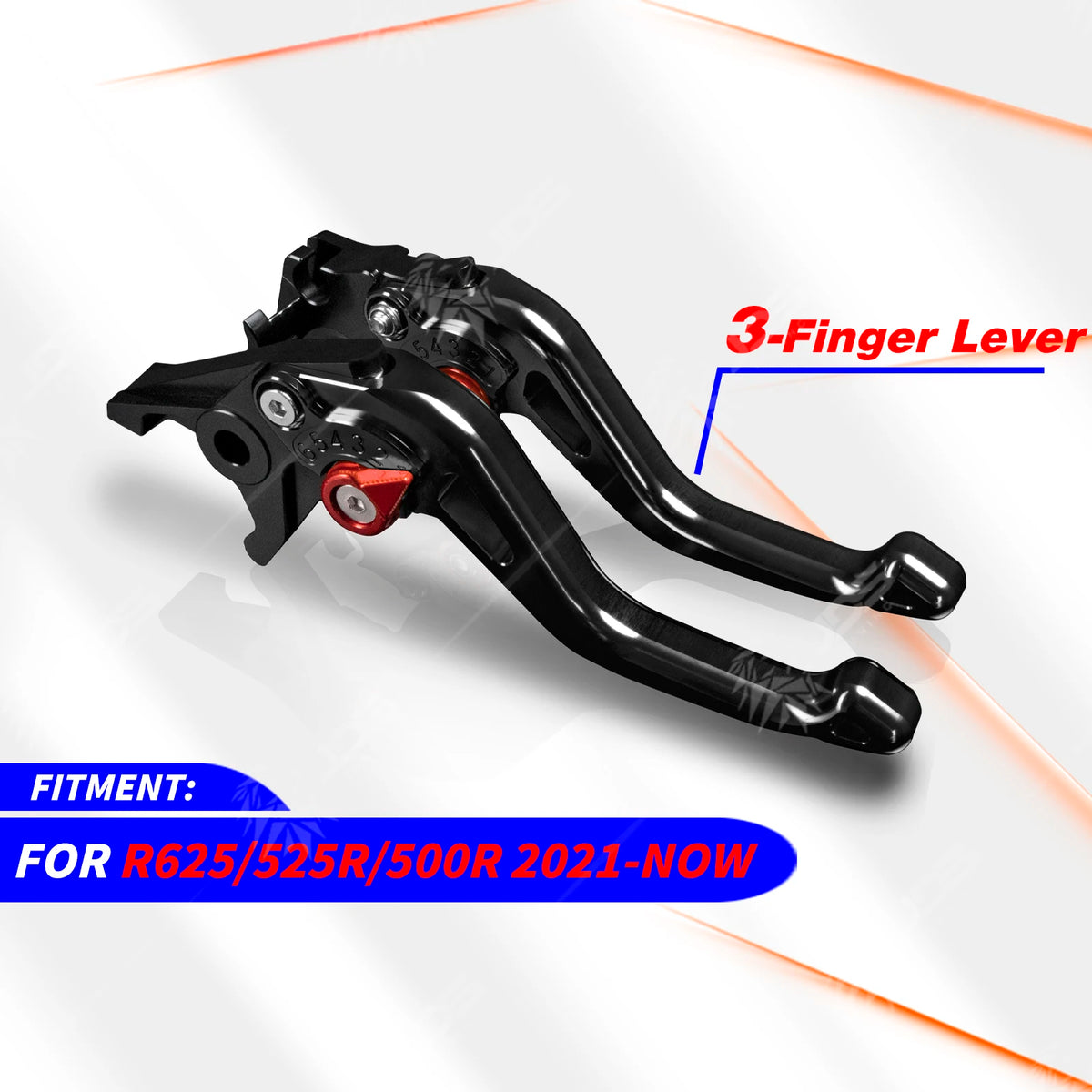 Black short lever set with red adjuster dial, VOGE R625 fitment