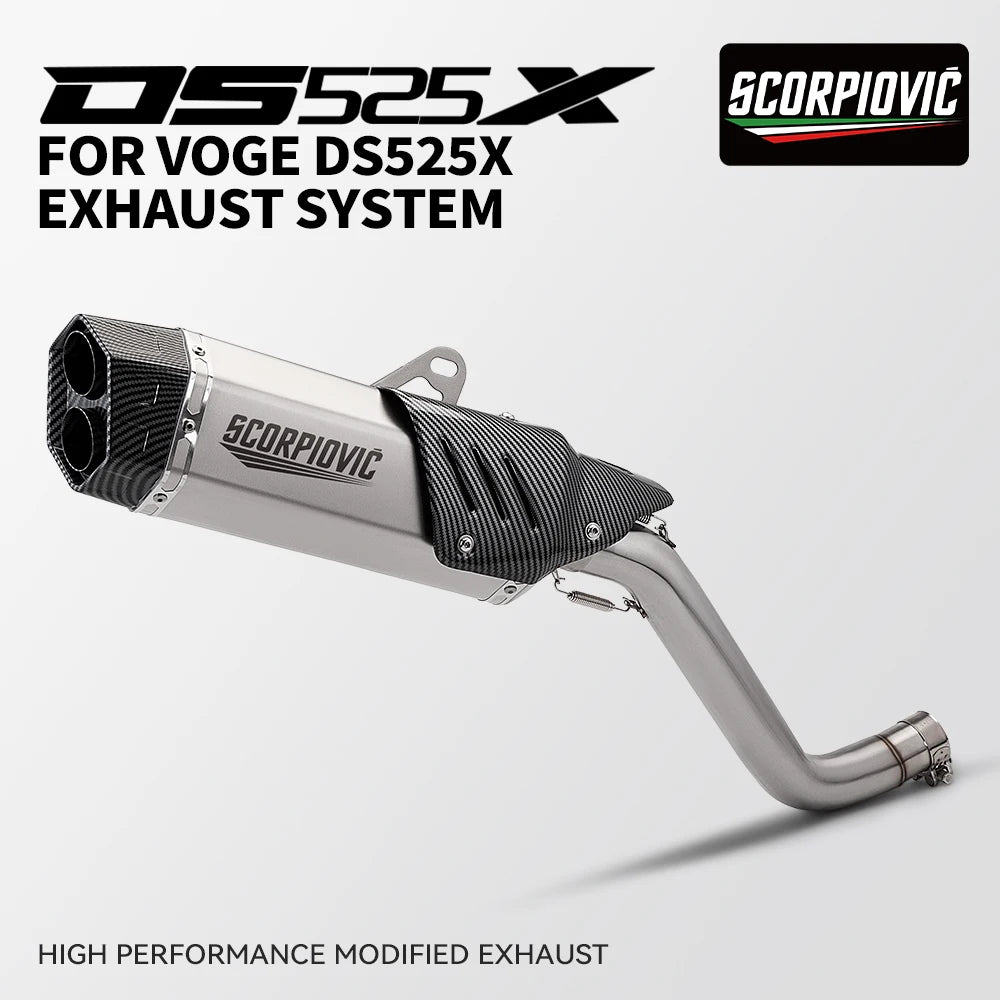 Tubo di collegamento centrale per scarico moto Slip-On per VOGE DS525X (2023–2024)