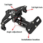 License Plate Holder with LED Light for VOGE DS500X / DS525X / DS625X / DS650X / DS900X