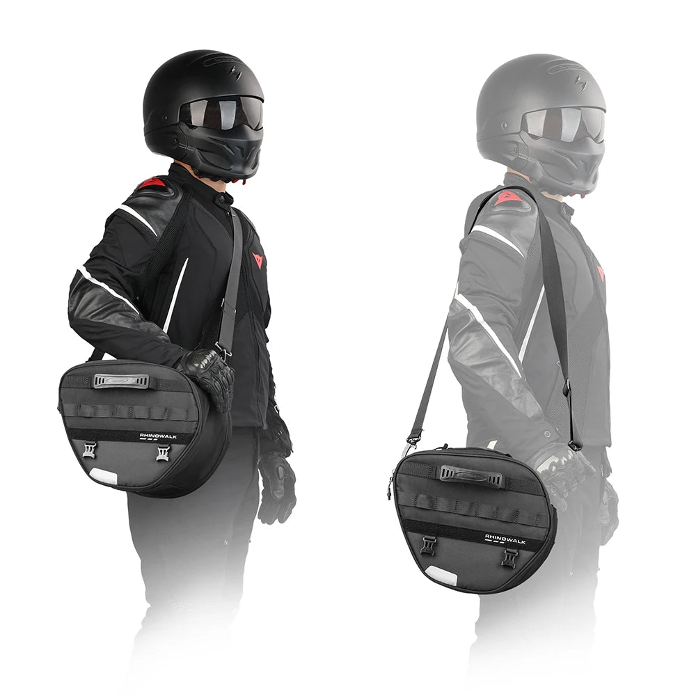 Rhinowalk 15L Motorcycle Tunnel Bag – Waterproof Scooter & Tail Seat Bag with Rain Cover