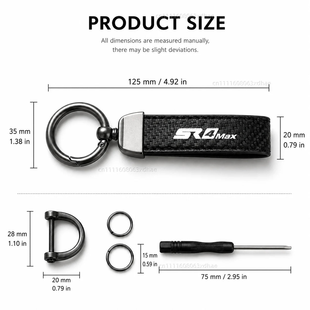 SR4 MAX keychain size 125 mm with accessories