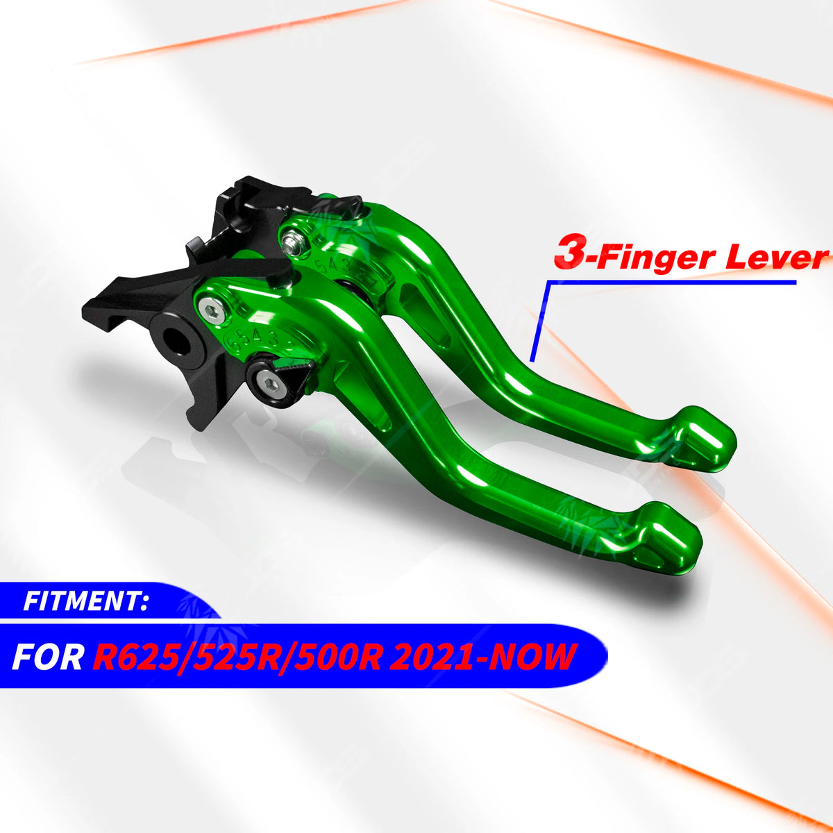 Green short lever set with green adjusters, VOGE R625 fitment