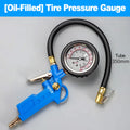 Universal Motorcycle Tyre Pressure Gauge with Inflator Hose