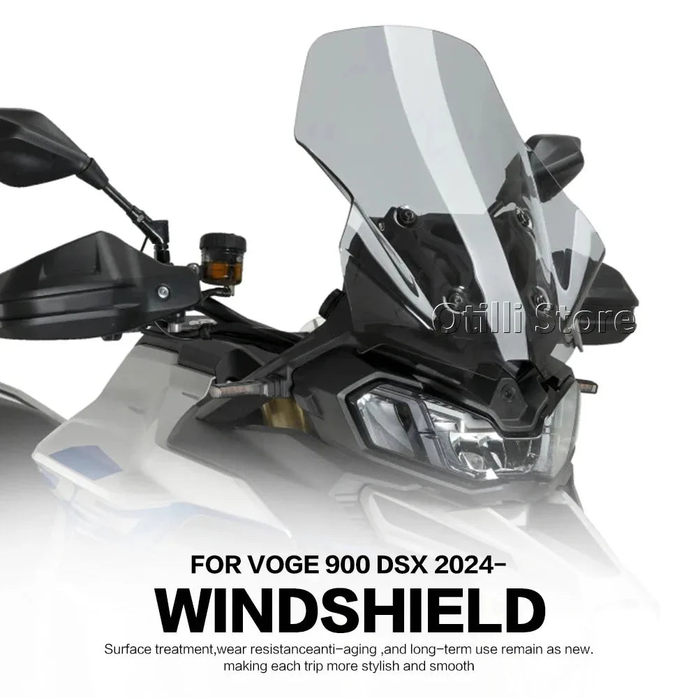 Motorcycle Windshield for VOGE DS900X / DS 900 X / 900DSX (2024–2025) – Wind Deflector Screen Visor