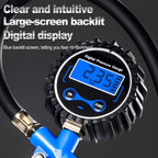 Universal Motorcycle Tyre Pressure Gauge with Inflator Hose