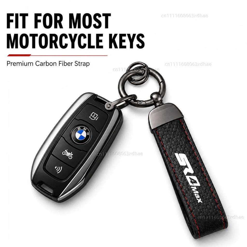 SR4 MAX keychain strap attached to a car key fob