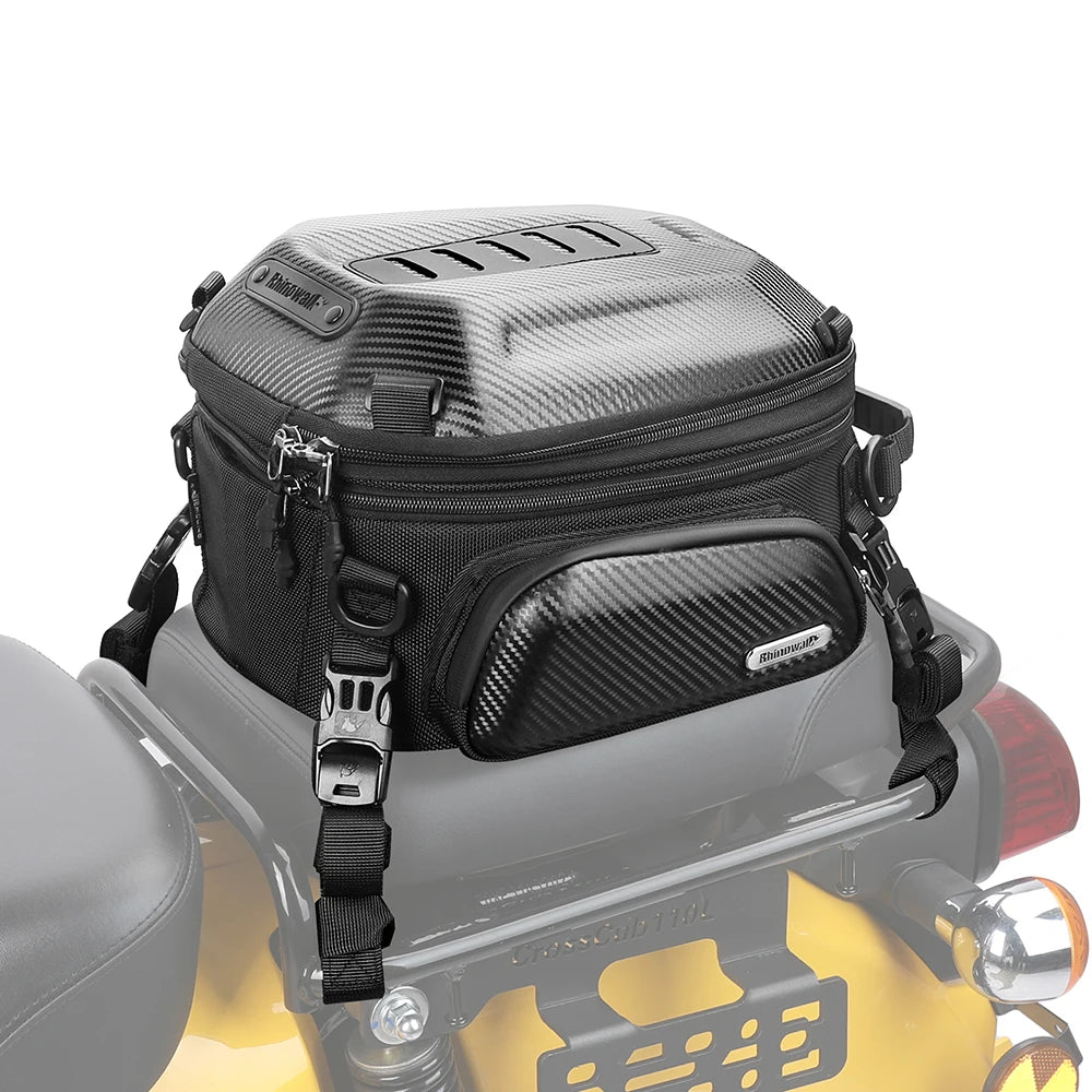 Rhinowalk 12L–18L Expandable Motorcycle Tail Bag