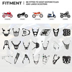 Bauletto posteriore per moto in alluminio da 65 litri - Baule posteriore impermeabile con attacco a sgancio rapido
