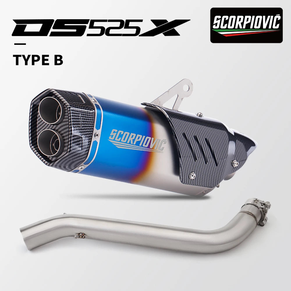Tubo di collegamento centrale per scarico moto Slip-On per VOGE DS525X (2023–2024)
