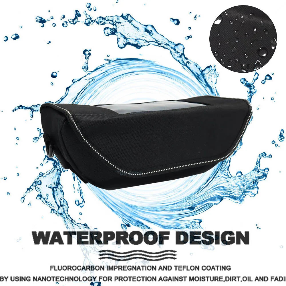 Waterproof coated handlebar travel bag