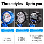 Universal Motorcycle Tyre Pressure Gauge with Inflator Hose