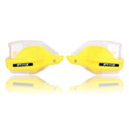 Yellow SR450X handguards with clear shields