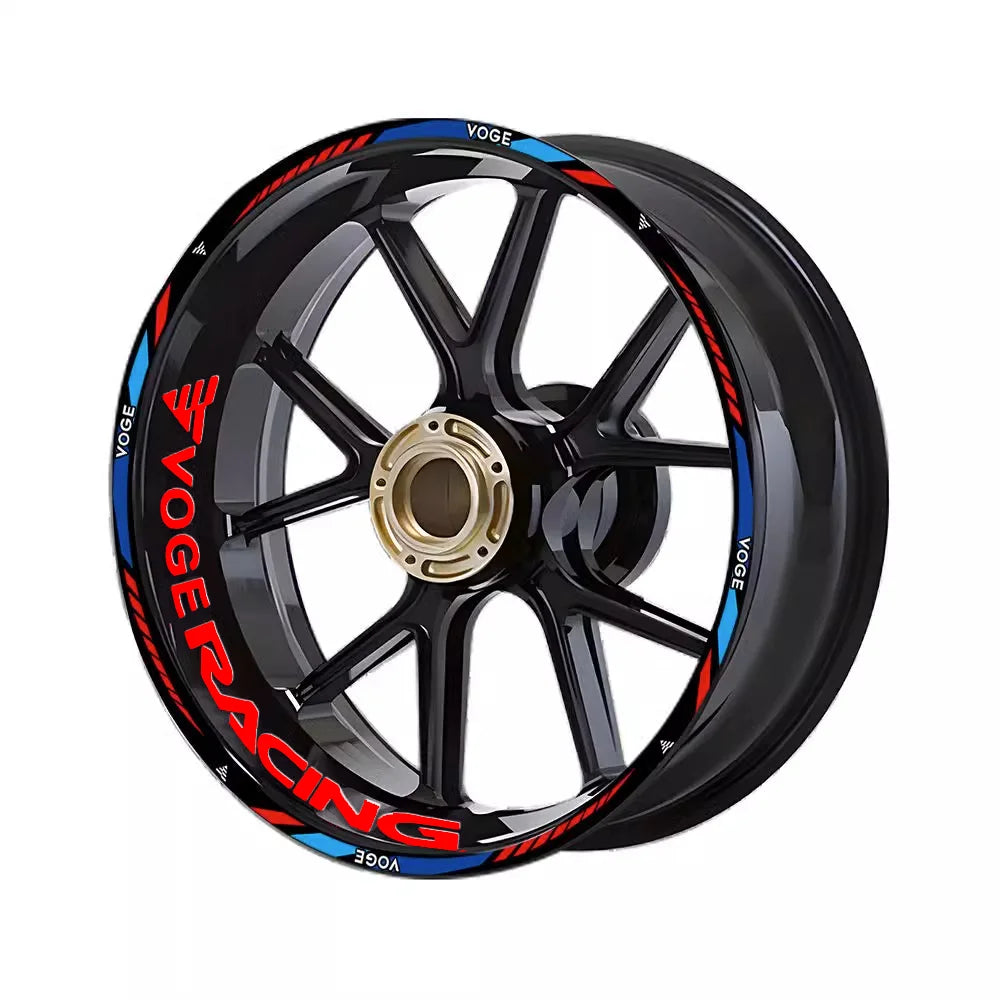 Reflective Wheel Rim Stickers for VOGE Motorcycles – 17” Rim Decal Set (Front & Rear)