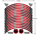Reflective Wheel Rim Stickers for VOGE Motorcycles – 17” Rim Decal Set (Front & Rear)
