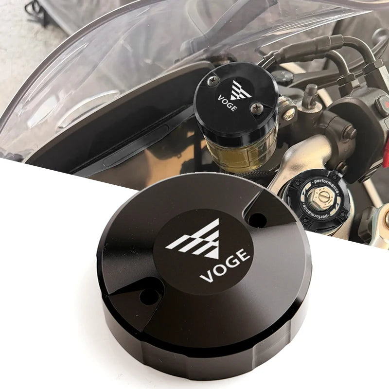 VOGE brake fluid reservoir cap and installed view