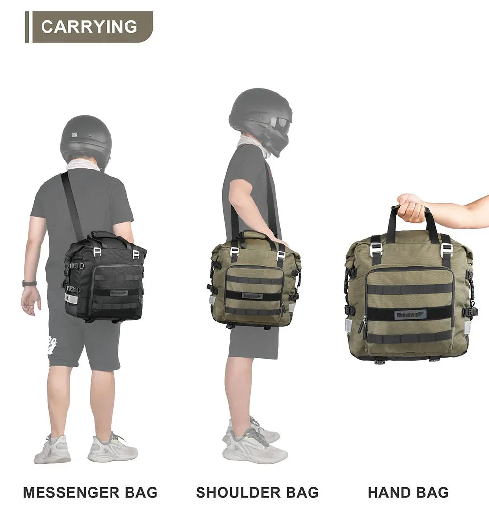 40L Quick Release Motorcycle Saddle Bags with Waterproof Inner Liners Universal