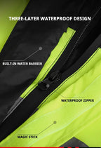 LED Reflective Waterproof Motorcycle Rain Suit Jacket & Pants