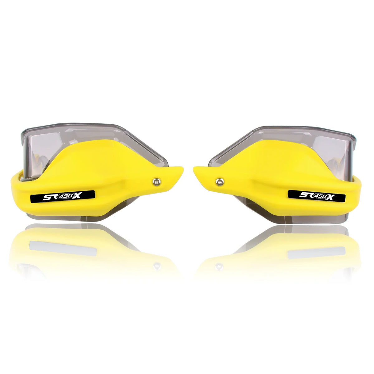 Yellow SR450X handguards with light smoke shields