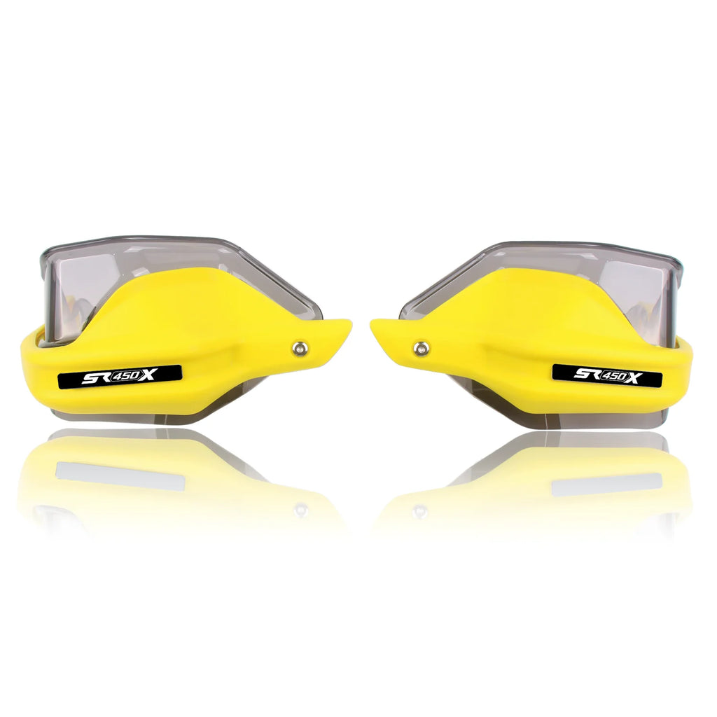 Yellow SR450X handguards with light smoke shields