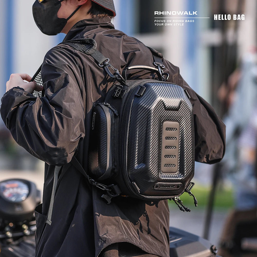 Rhinowalk 12L–18L Expandable Motorcycle Tail Bag