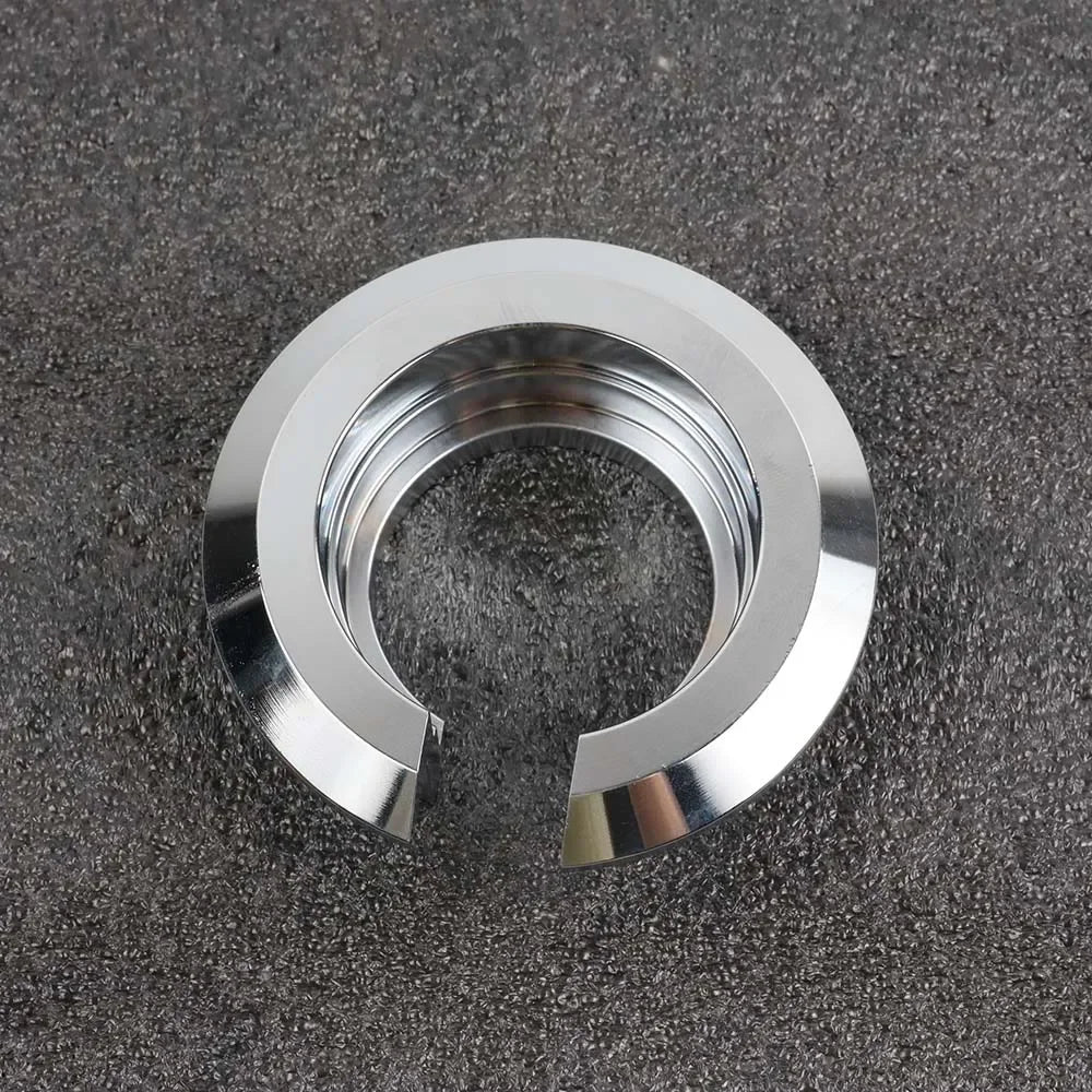Split aluminum shock lowering spacer, top view