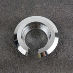 Split aluminum shock lowering spacer, top view