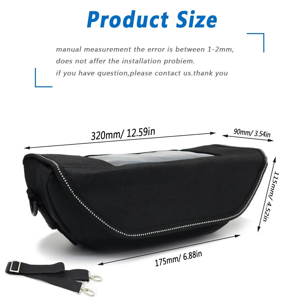Handlebar bag size 320 x 175 mm