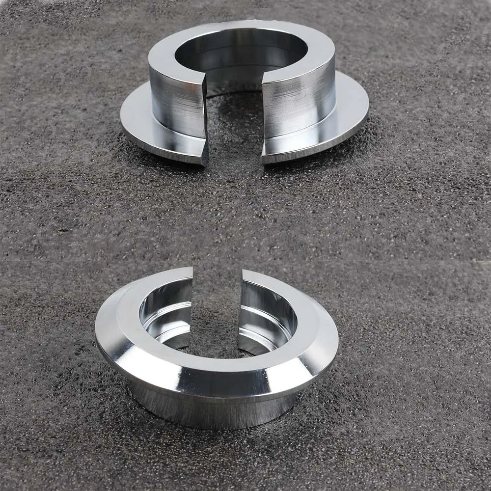 Pair of silver seat lowering spacer rings