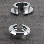 Pair of silver seat lowering spacer rings